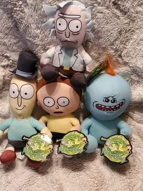 Rick and Morty Plush Lot x4 Cartoon Network NWT Toy FACTORY HTF